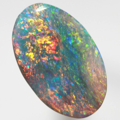 SOLID SEMI BLACK OPAL Unusual play of colour, very bright and colourful! SEE VIDEO